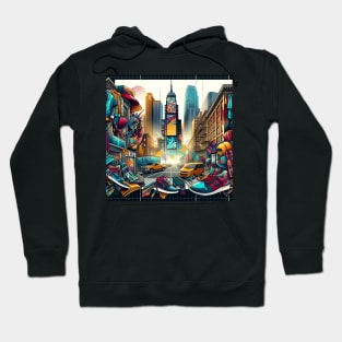 City Pulse: Vibrant Urban Street Life Hoodie